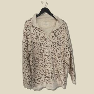 Aerie Cheetah Quarter Zip